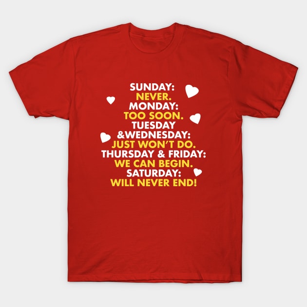 Saturday Love T-Shirt by PopCultureShirts